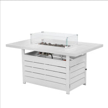Load image into Gallery viewer, Rectangular Propane Fire Pit Table With Burner, Lava Rock, Waterproof Cover