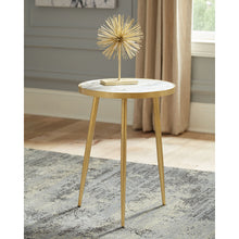 Load image into Gallery viewer, Delilah - Marble And Table Elegant Round Design With Polished - White / Gold