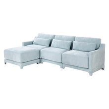 Load image into Gallery viewer, Stylish Sofa With Ottoman And Lumbar Pillows, Ergonomic Design