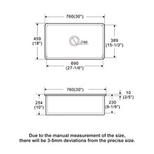 Load image into Gallery viewer, Undermount Single Bowl Ceramic Kitchen Sink, Dual Mount