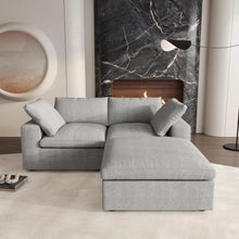 Load image into Gallery viewer, Blend Modular L Shaped Three Piece Corner Sectional - Light Gray