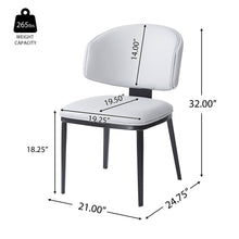 Load image into Gallery viewer, 5 Pieces Modern Faux Leather And Metal Dining Set