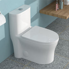 Load image into Gallery viewer, 1 Piece Toilet For Bathroom, Dual Flush 1.22/1.6 Gpf, Soft Closing Seat - White