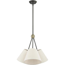 Load image into Gallery viewer, 21" Three-Light Dimmable Chandelier With Shades - Bronze