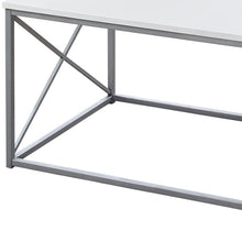Load image into Gallery viewer, Metal Coffee Table (Set of 3) - White And Silver