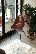 Load image into Gallery viewer, 31.5" Faux Leather Side Chair - Brown / Black