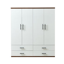 Load image into Gallery viewer, 71" Four Door Four Drawer Combo Dresser - White
