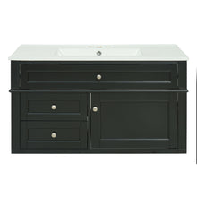 Load image into Gallery viewer, Modern Wall Mounted Floating Cabinet With Double Drawer And Sink