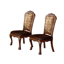 Load image into Gallery viewer, Upholstered Faux Leather Dining Side Chairs (Set of 2) - Oak