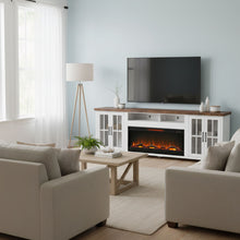 Load image into Gallery viewer, Fireplace TV Stand Console & Fixed Shelves