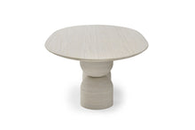 Load image into Gallery viewer, Marble Double Pedestal Base Oval Dining Table - Beige