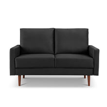 Load image into Gallery viewer, Loveseat Velvet - Black / Dark Brown