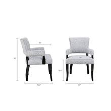 Load image into Gallery viewer, Elegant Arm Dining Chair With Brass Nail Head Detailing