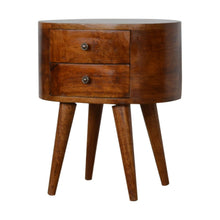 Load image into Gallery viewer, Rounded Bedside Table - Chestnut
