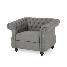 Load image into Gallery viewer, Nexuson - Upholstered Chesterfield Chair With Deep Tufted And Nailhead Trim