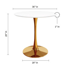 Load image into Gallery viewer, 36" Metal Dining Table - Gold