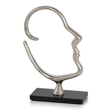 Load image into Gallery viewer, Marble Tabletop Sculpture (480027) - Black / Silver