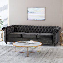 Load image into Gallery viewer, Chesterfield Style 3 Seater Sofa With Deep Button Tufting