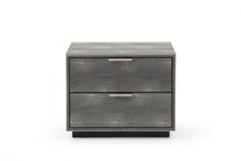 Load image into Gallery viewer, 19" Shagreen Two Drawer Nightstand - Gray