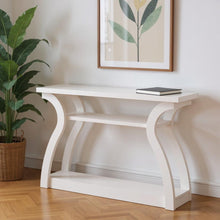 Load image into Gallery viewer, Floor Shelf Console Table With Shelves - White