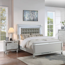 Load image into Gallery viewer, 3 Piece Bedroom Set, Sleek Modern Bed With LED Nightstands