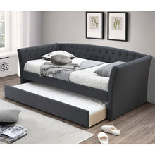 Load image into Gallery viewer, Daybed With Trundle Button Tufted Slat Included - Charcoal