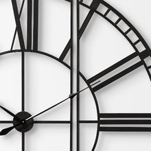 Load image into Gallery viewer, Round Square Industrial Style Wall Clock - Black
