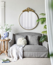 Load image into Gallery viewer, Large Round Wall Mirror With Metal Frame, Circle Accent Mirror For Living Room Bedroom Entryway - Gold
