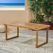 Load image into Gallery viewer, Outdoor Acacia Wood Dining Table, Sandblast Finish