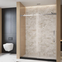 Load image into Gallery viewer, Frameless Single Sliding Shower Door & Handle And Square Tube Track