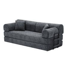 Load image into Gallery viewer, Modern 2 Tone Fabric Convertible Sleeper Sofa Bed