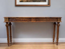 Load image into Gallery viewer, Solid Wood Distressed Console Table - Brown
