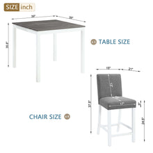 Load image into Gallery viewer, 5 Piece Counter Height Table Set With 4 Chairs