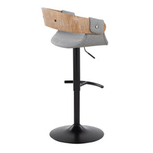 Load image into Gallery viewer, Elisa - Mid Century Modern Adjustable Barstool With Swivel & Rounded T Footrest (Set of 2)