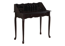 Load image into Gallery viewer, 36" Dark Brown Solid Wood Computer Desk With Three Drawers