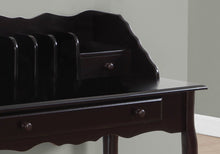 Load image into Gallery viewer, 36" Dark Brown Solid Wood Computer Desk With Three Drawers
