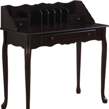 Load image into Gallery viewer, 36" Dark Brown Solid Wood Computer Desk With Three Drawers