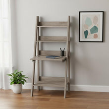 Load image into Gallery viewer, 26" Taupe Wood Ladder Desk