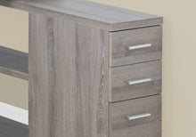 Load image into Gallery viewer, 47" White and Silver L Shape Computer Desk With Three Drawers