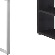 Load image into Gallery viewer, 47" White and Silver L Shape Computer Desk With Three Drawers