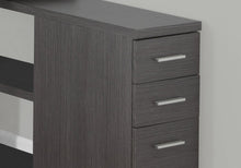 Load image into Gallery viewer, 47" White and Silver L Shape Computer Desk With Three Drawers