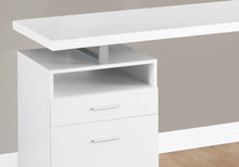 Load image into Gallery viewer, 60" Dark Brown and Silver Computer Desk With Two Drawers
