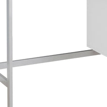 Load image into Gallery viewer, 47" White and Silver Computer Desk With Two Drawers