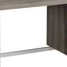 Load image into Gallery viewer, 47" White and Silver Computer Desk With Two Drawers