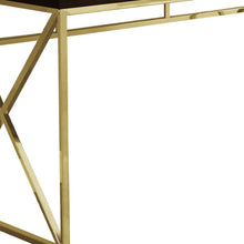 Load image into Gallery viewer, 47" Espresso and Gold Writing Desk