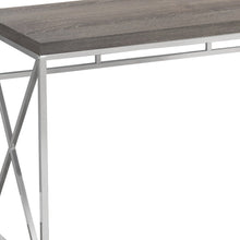 Load image into Gallery viewer, 47" Taupe and Silver Computer Desk