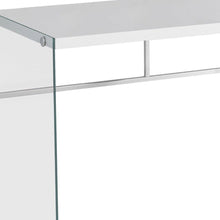 Load image into Gallery viewer, 48" White and Clear Computer Desk