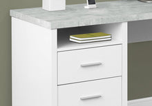 Load image into Gallery viewer, 79" Taupe and Silver L Shape Computer Desk With Two Drawers
