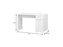 Load image into Gallery viewer, 46" White L Shape Computer Desk With Two Drawers