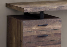 Load image into Gallery viewer, 47" Brown and Black Computer Desk With Three Drawers